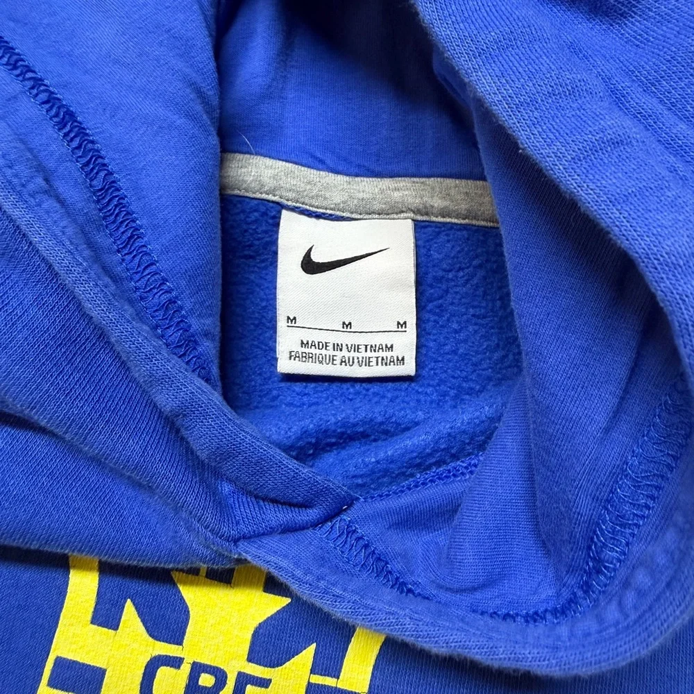 Brasil Nike Soccer CBF Club Kid’s Medium Blue Yellow Pullover Hoodie